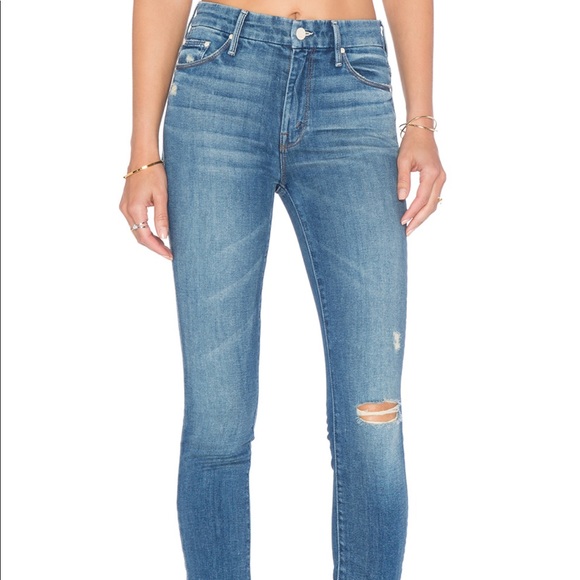 MOTHER Denim - MOTHER Looker High Waisted Crop Skinny Jeans